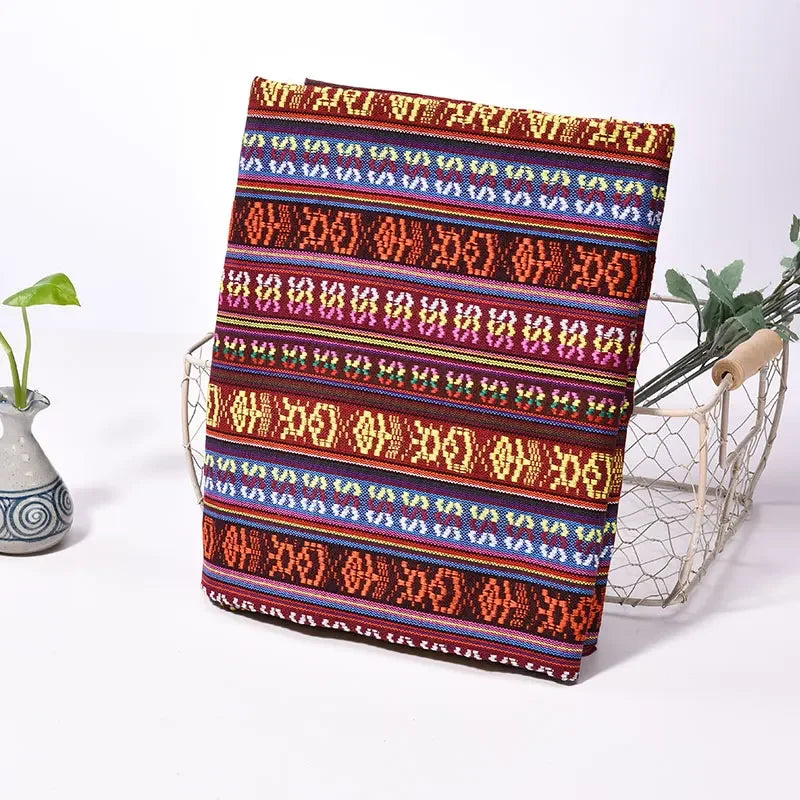 Dyed Ethnic Style Cotton Linen Fabric