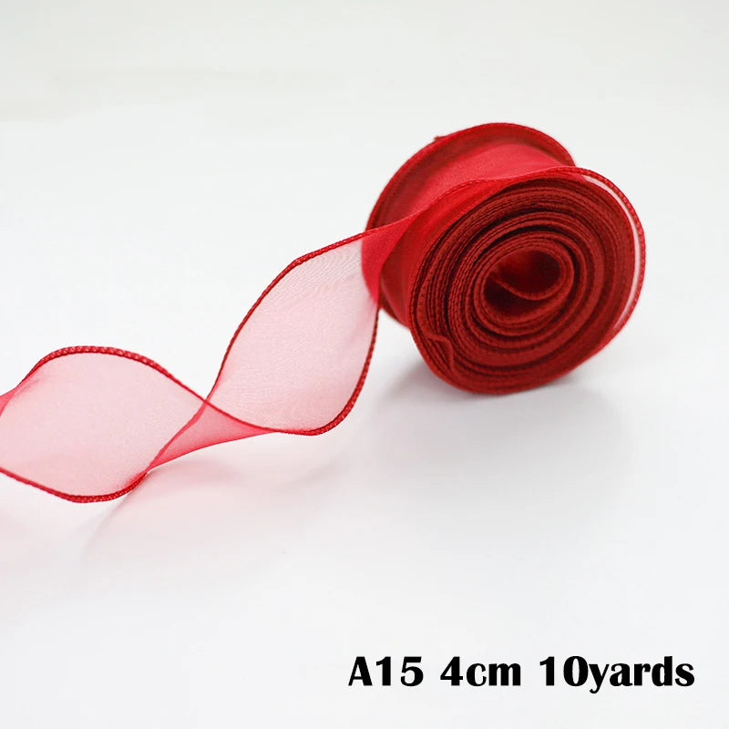 40mm 10Yards Wavy Edge Fishtail Organza Ribbon