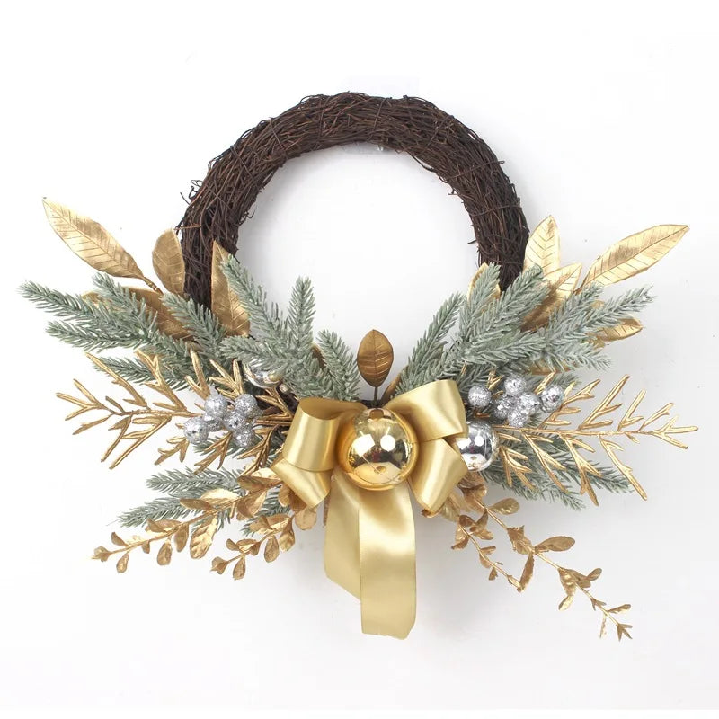 Artificial Christmas Wreath Branch Rattan