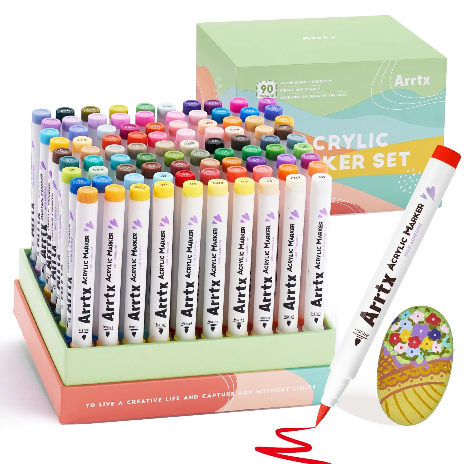 Arrtx 60 Colors Paint Markers Paint Pens