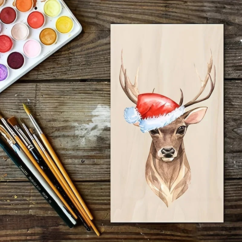 10pcs Unfinished rectangular wood panels