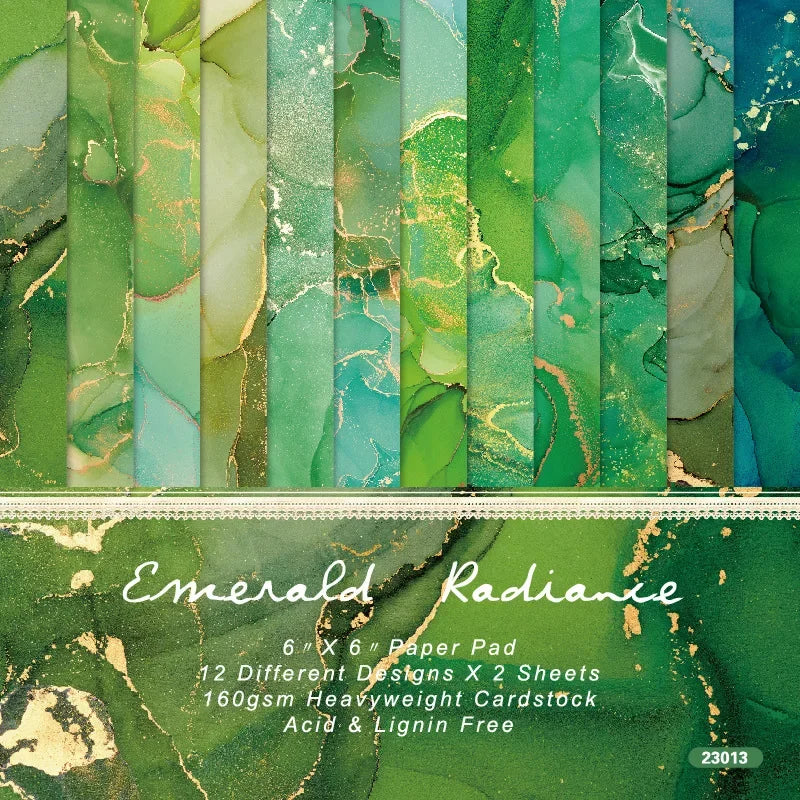 24 Sheets Colorful Style Floral Scrapbook Background Paper