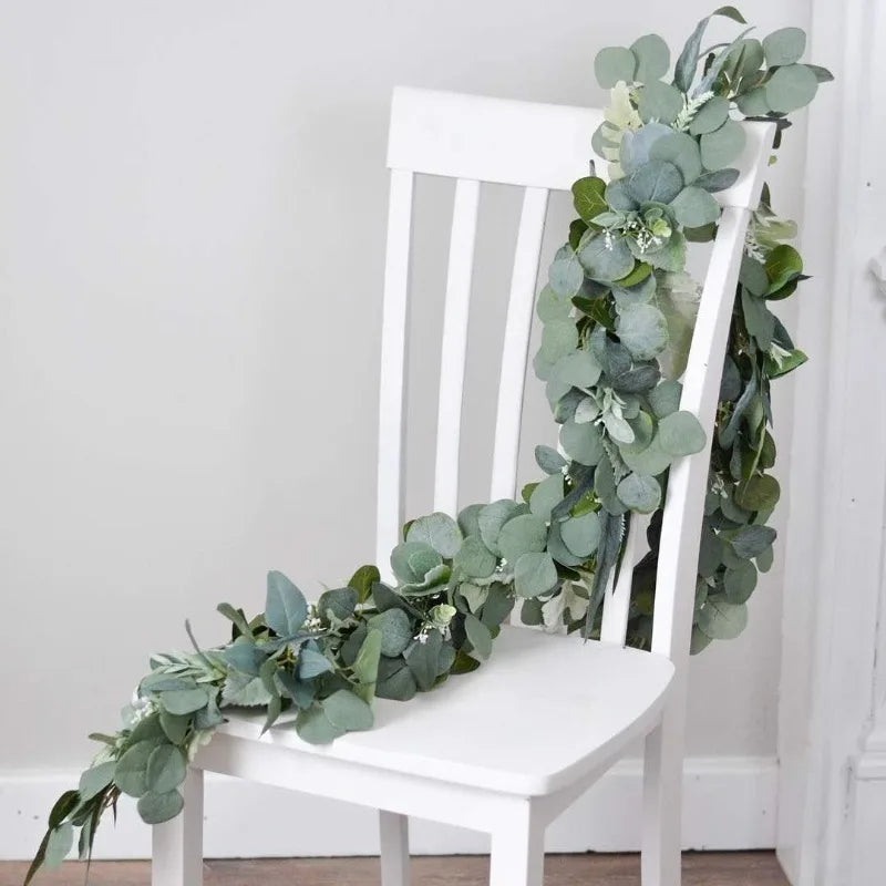 210cm Green Eucalyptus Flower Wreath