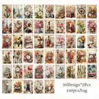 4 styles 100pcs/pack garden whisper series material book