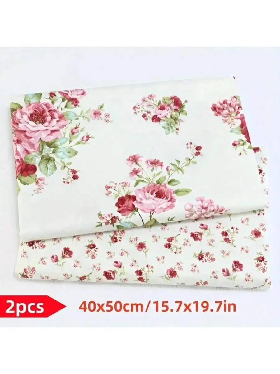 Set of2 floral fabrics