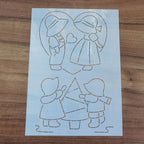 Quilting Templates Cute Girls And Boys Pattern