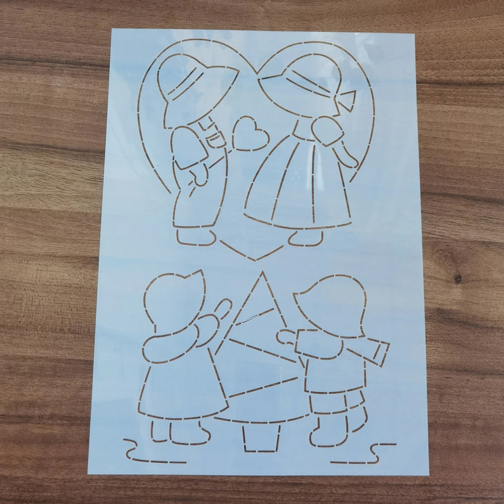 Quilting Templates Cute Girls And Boys Pattern