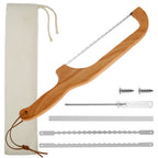 Wooden Bread Bow Knife Bow Bread Knife for Sourdough with Wooden Handle Bread Slicer for Homemade Bread Sourdough Bread Cutter