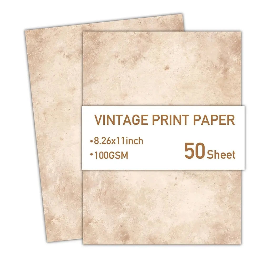 50 Sheets Vintage Stationery Scrapbook Paper