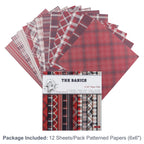 12 Sheets Vintage Background Printed Scrapbooking Paper Pads