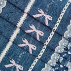 Denim Bow Cotton Canvas Fabric