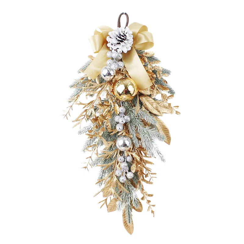 Artificial Christmas Wreath Branch Rattan