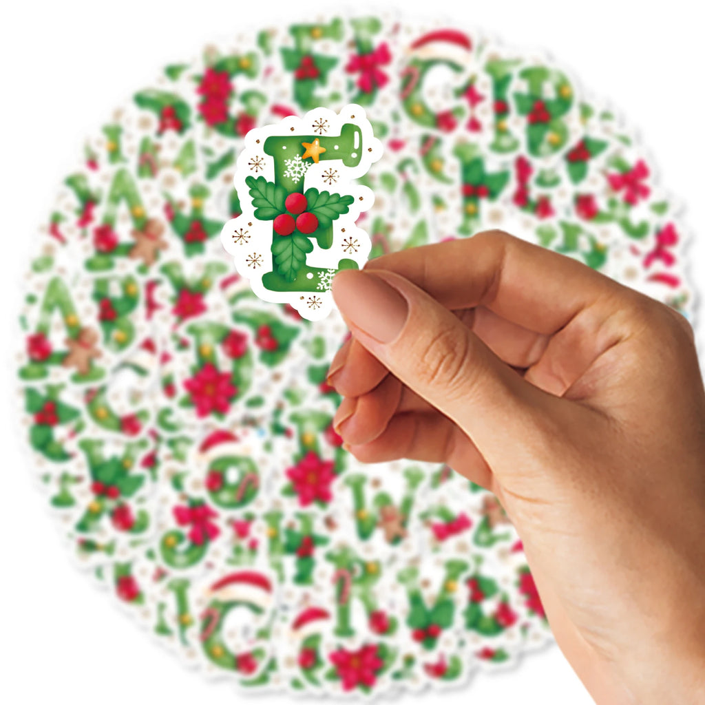 46pcs Christmas Letter Graffiti Stickers