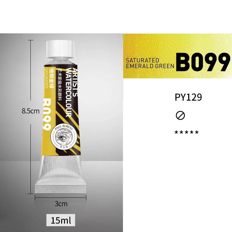 NEW Paul Rubens Professional Watercolor Paint 21 colors 15ML