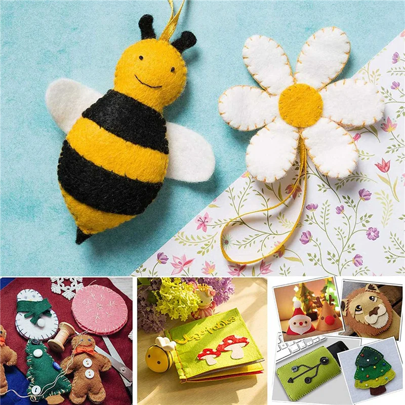 200 Pcs Felt Fabric Squares