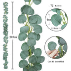 210cm Green Eucalyptus Flower Wreath