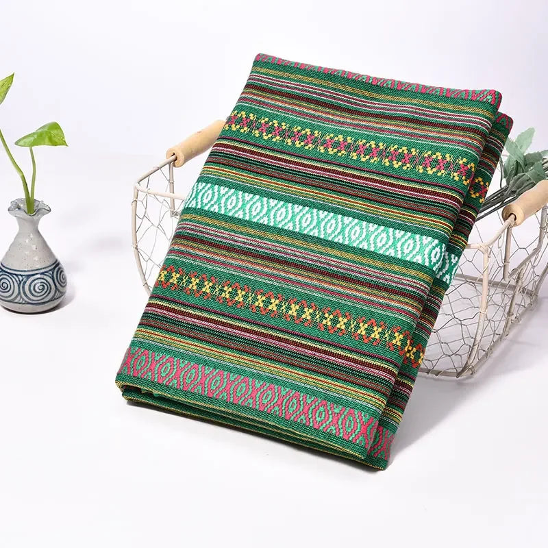 Dyed Ethnic Style Cotton Linen Fabric