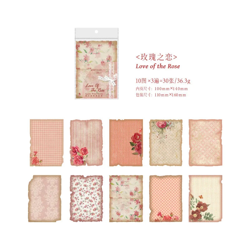 30 - Sheet Vintage Blended Material Paper Set
