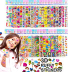 40 Mixed Packs Kids Stickers Puffy