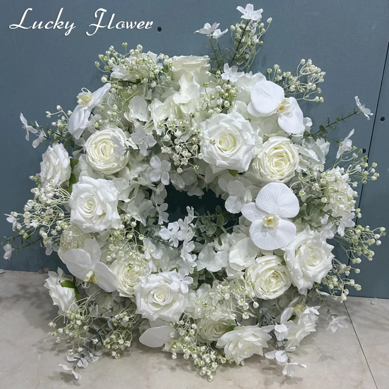 Artificial flowers Wreath Wedding Decoration Table Frame decor Floral Centerpiece Flower Backdrop Arrangement Flower Row