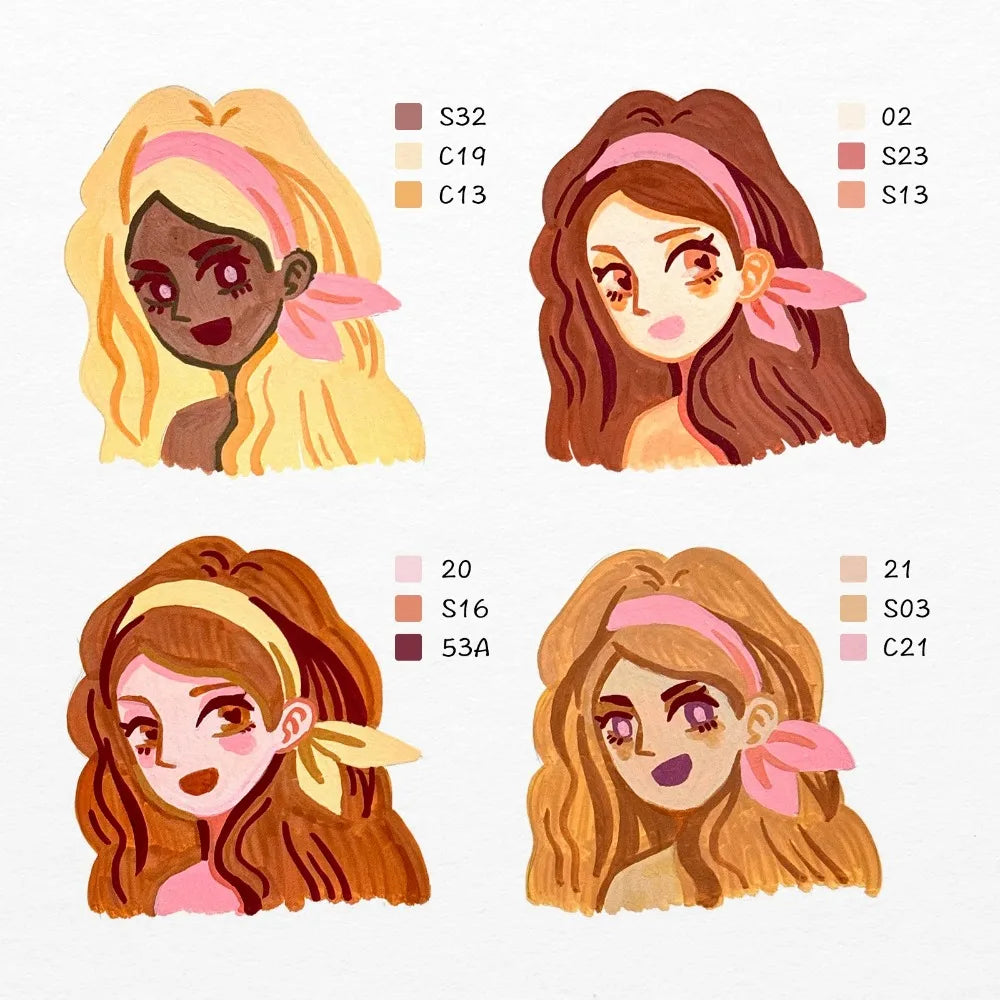 Arrtx 30 Colors Skin Color Acrylic Paint Pens