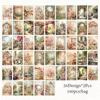 4 styles 100pcs/pack garden whisper series material book