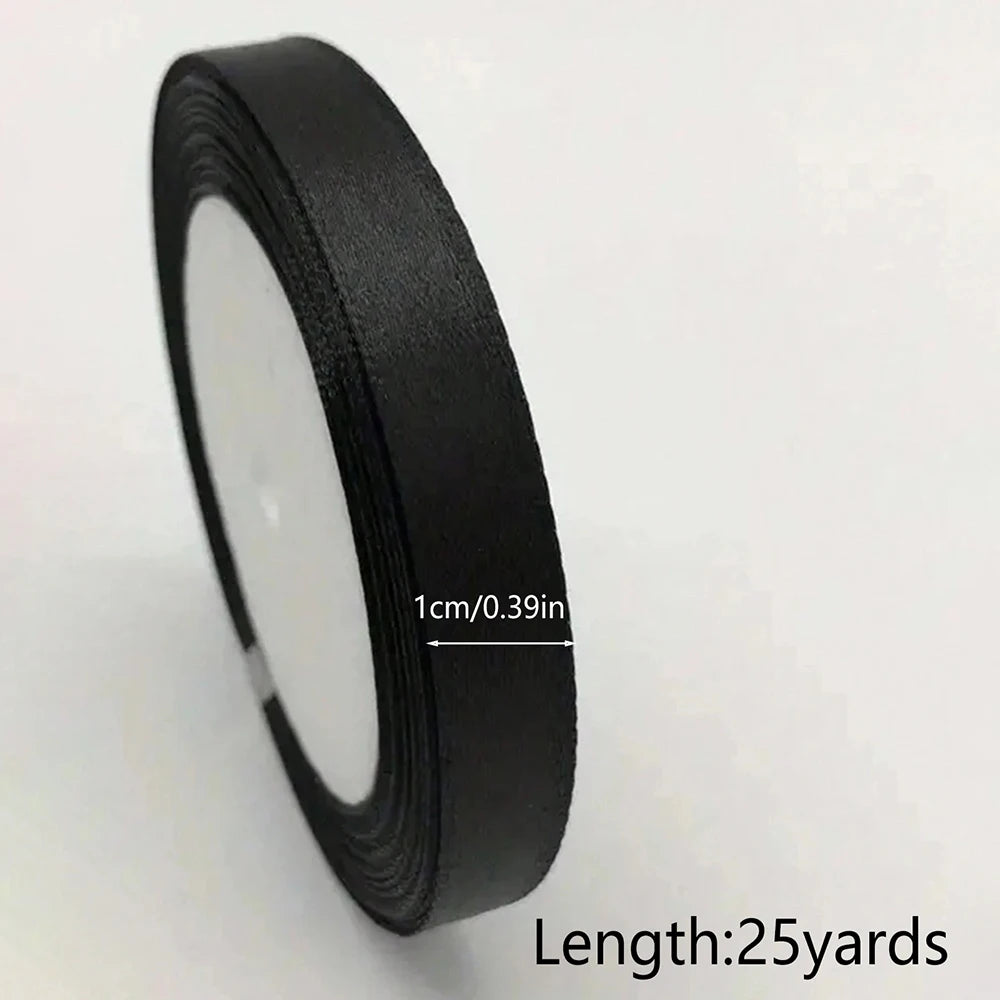 black ribbon 1-5cm wide