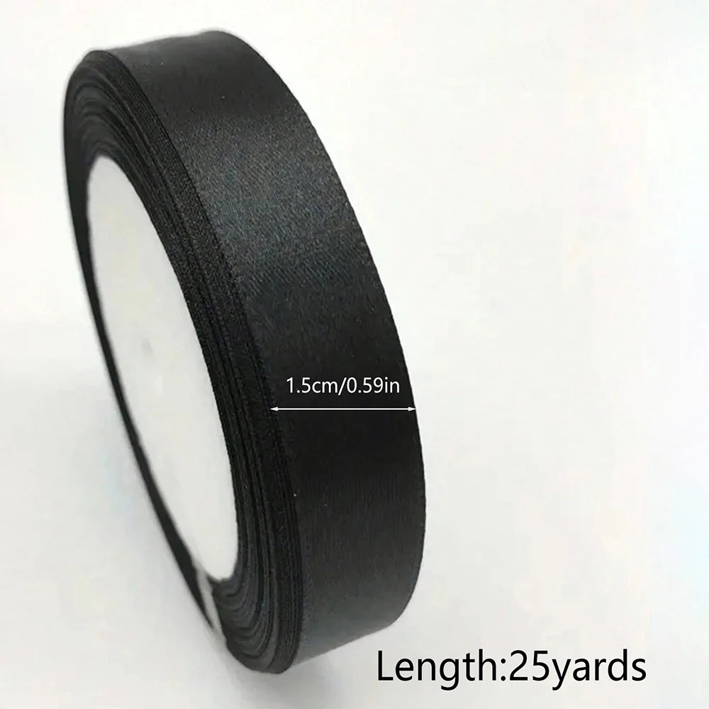 black ribbon 1-5cm wide