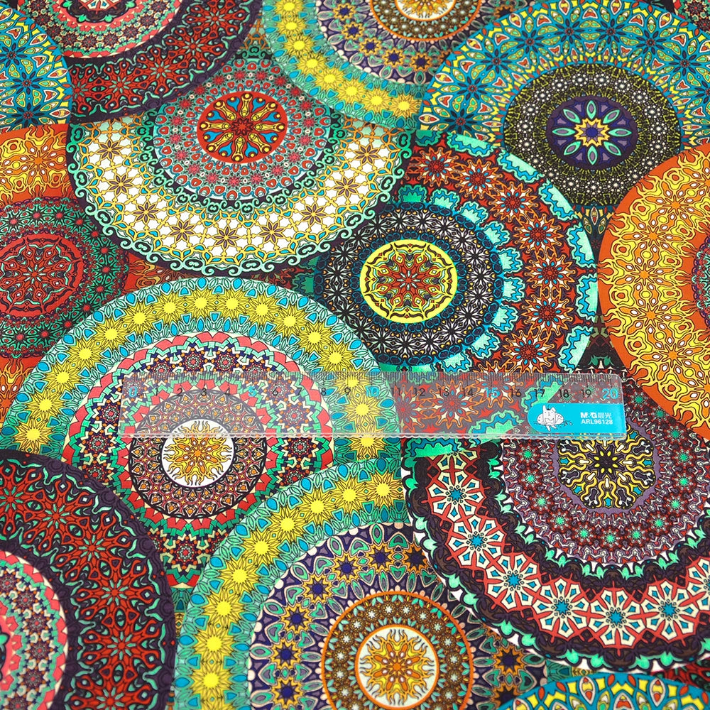 50x55/110cm Bohemian Style Motif, Quality Designer Cotton Fabrics
