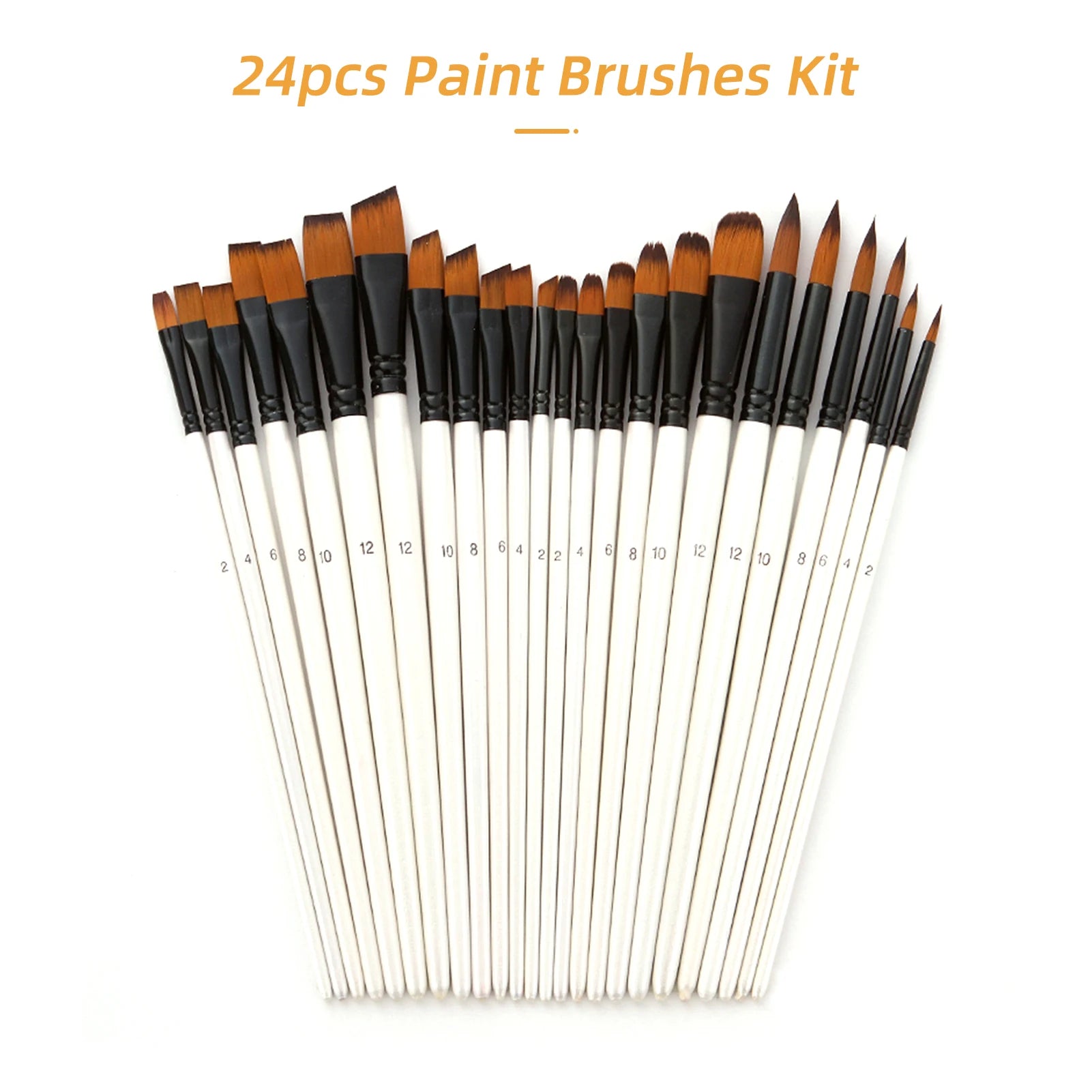 24pcs Draw Paint Brushes Set Kit
