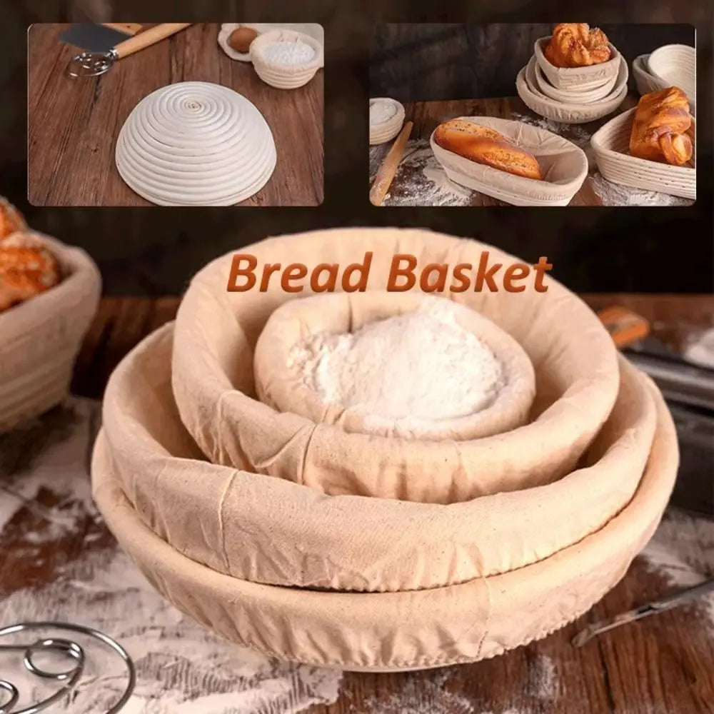 Round Woven Fermentation Basket with Liner