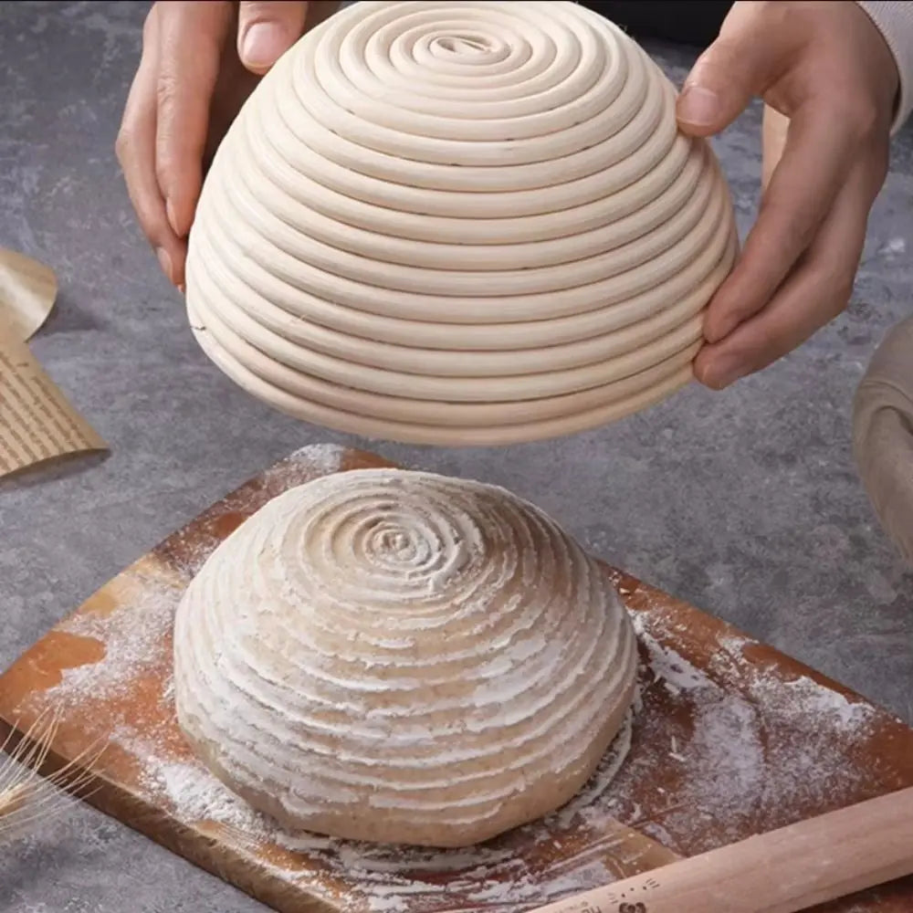 Round Woven Fermentation Basket Rustic Style