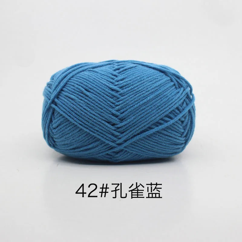 40-50g/Set 4ply Milk Cotton(80%) Knitting Yarn