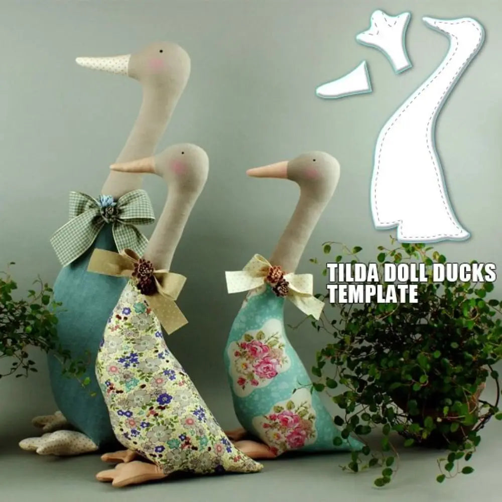 Transparent Doll Ducks Decor Template Set