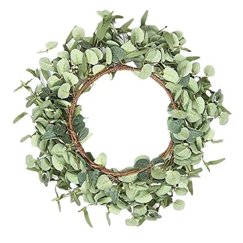 20 Inch Artificial Green Eucalyptus Leaf Wreath