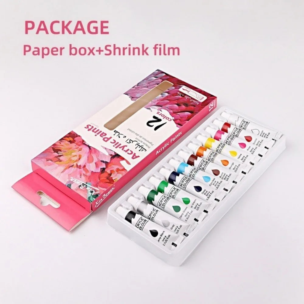12 Color Acrylic Paint Set