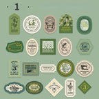 Light Retro Label Box Stickers