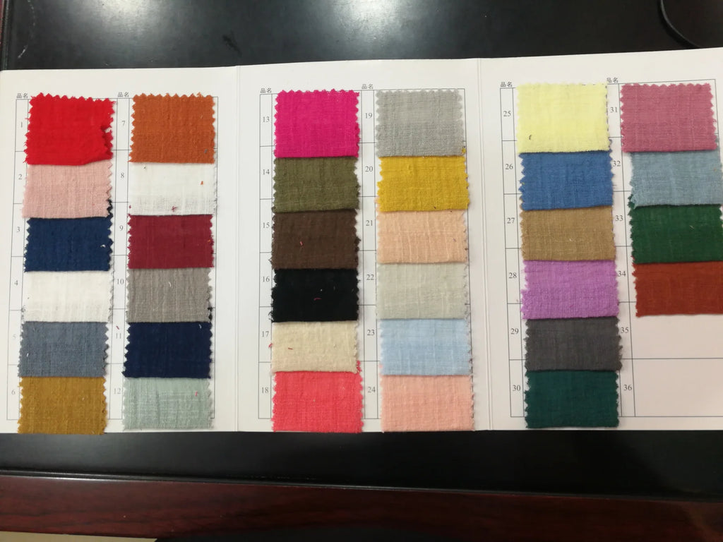 Plain Cotton Gauze Linen Fabric