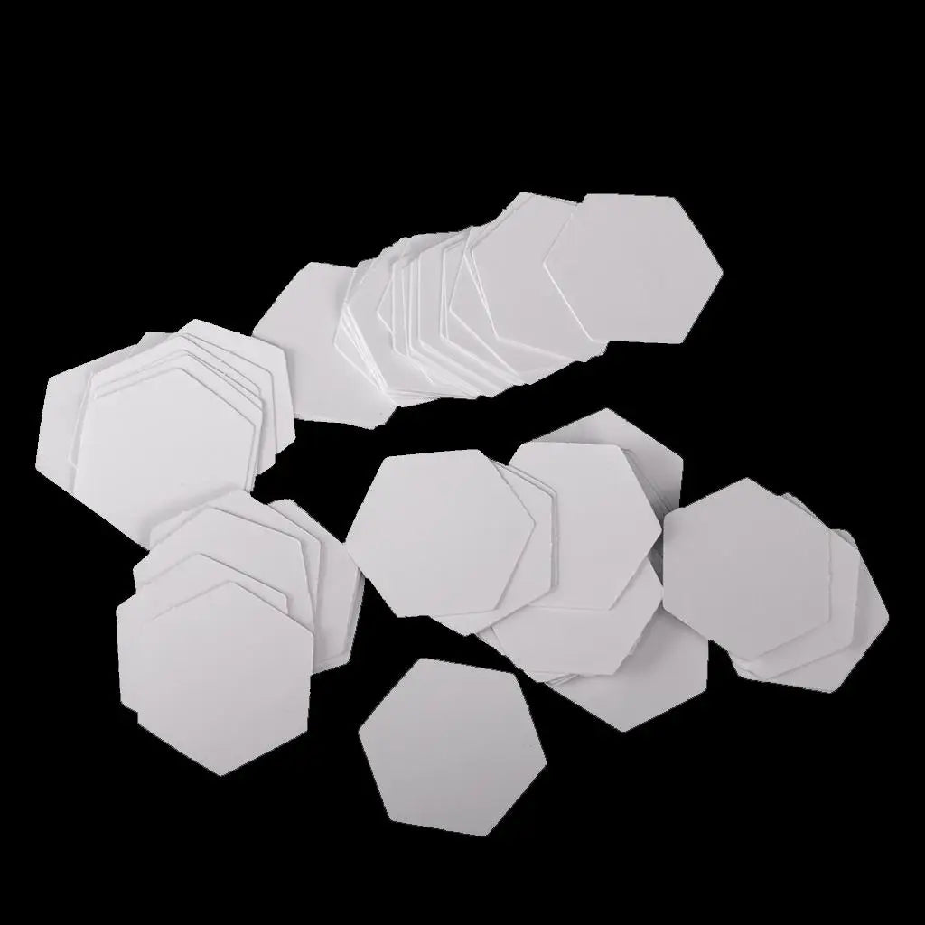 100 Pcs Hexagon Shape Paper Quilting Template English Paper Piecing