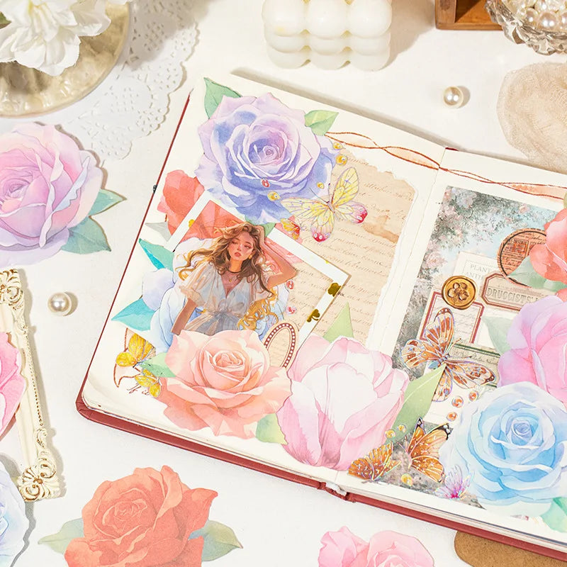 30pcs Kawaii Beautiful Flowers Memo Pad