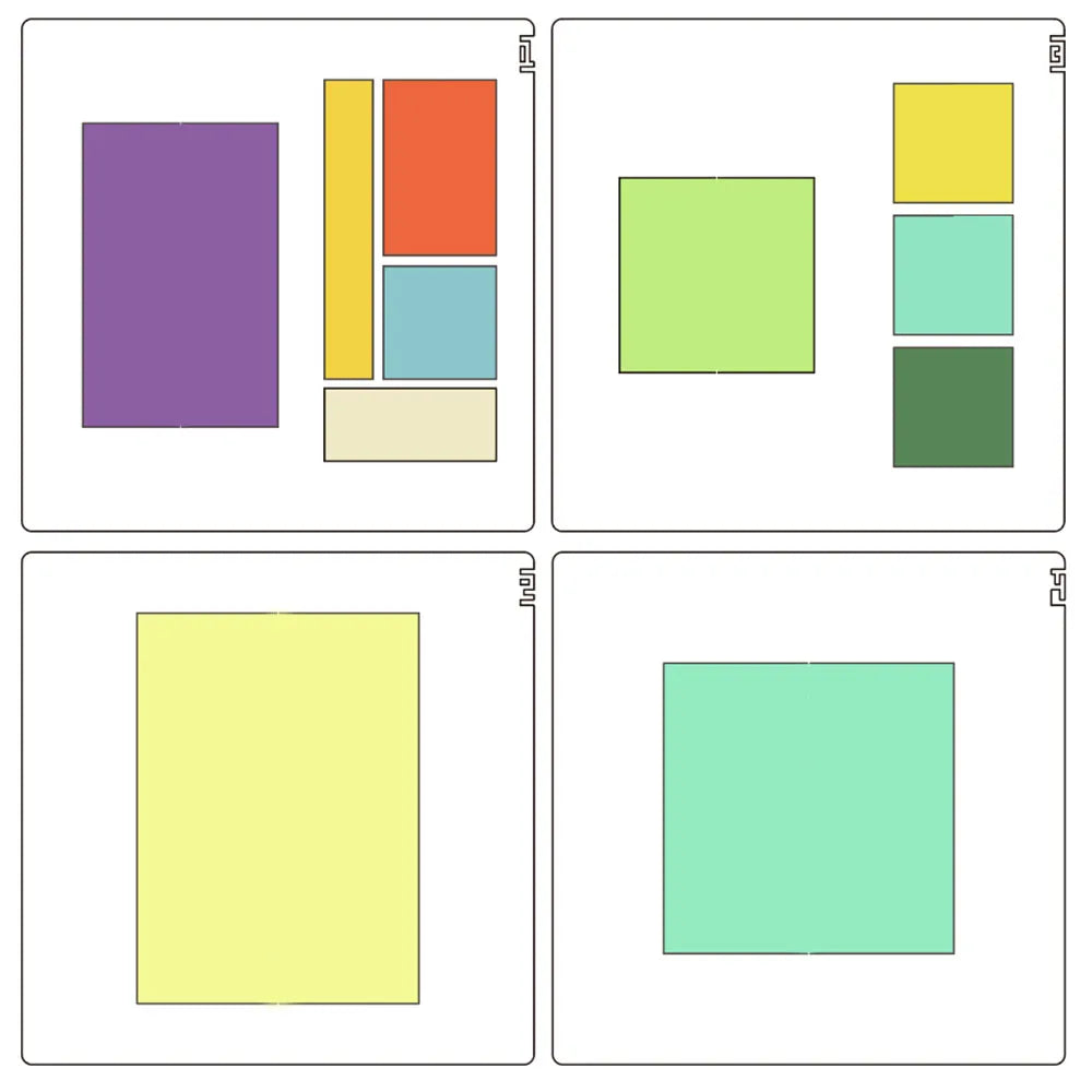 Masking Stencils Square and Rectangle Background Template