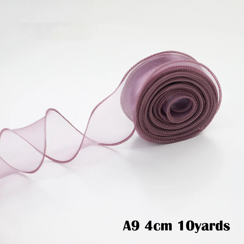 40mm 10Yards Wavy Edge Fishtail Organza Ribbon