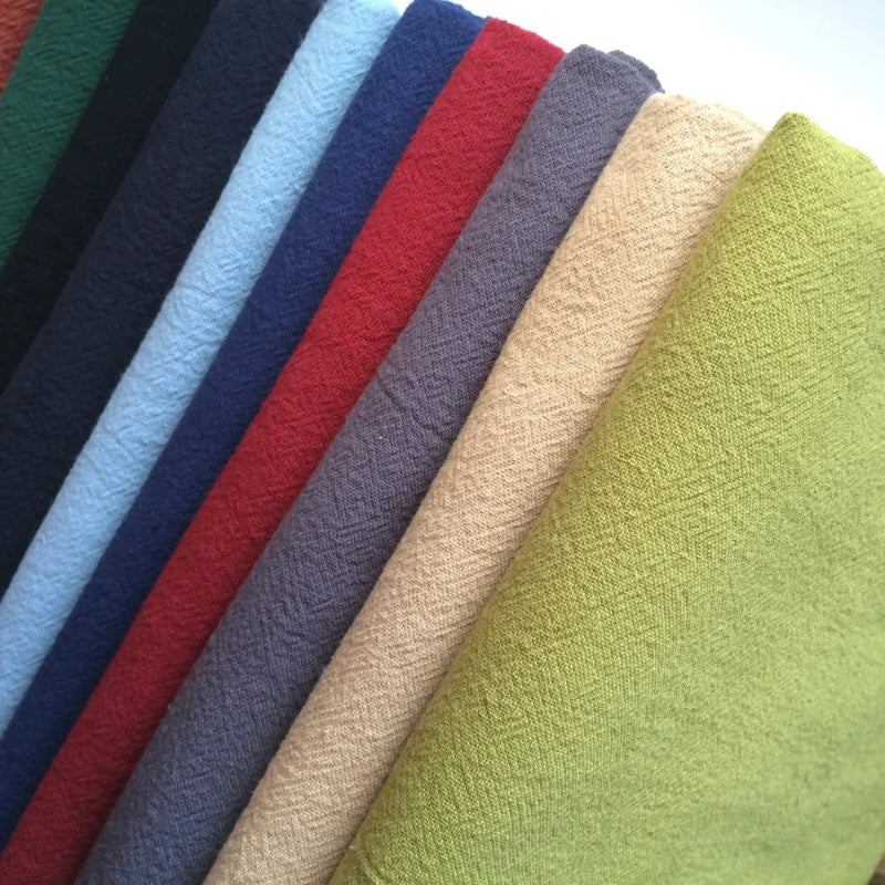 Cotton Linen Fabric Skin Texture Crepe