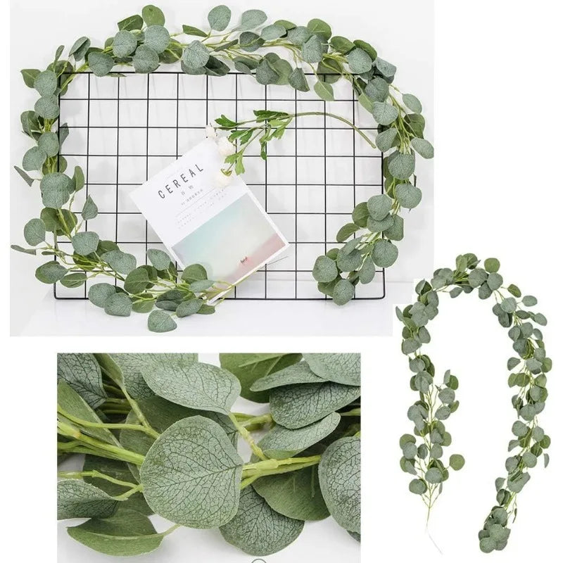 210cm Green Eucalyptus Flower Wreath