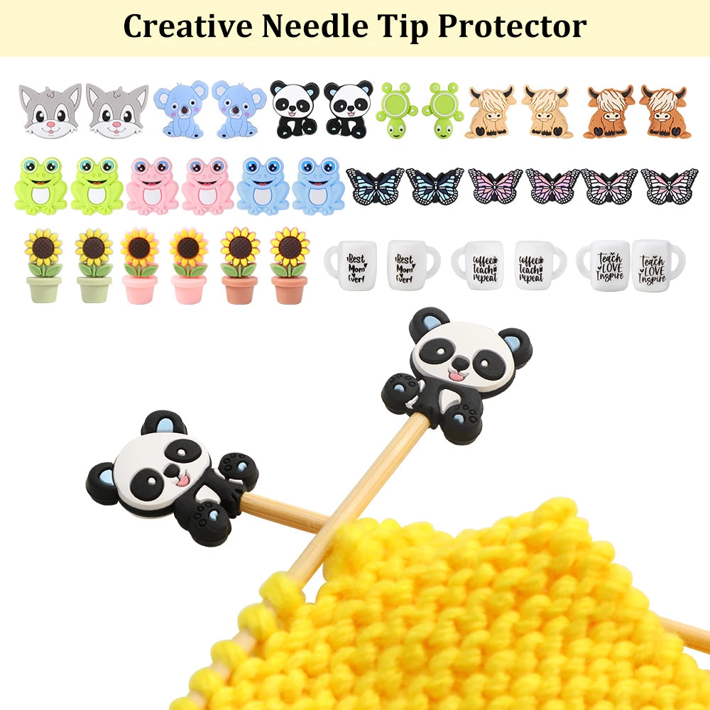 4/6/8pcs Knitting Needle Point Protectors