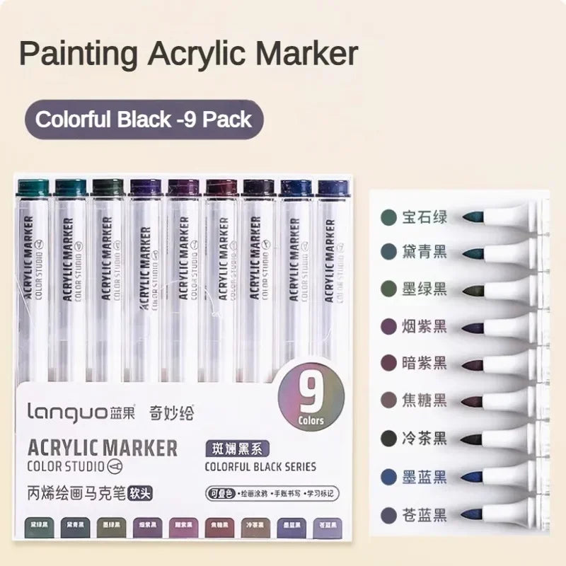 9/144 Colors Acrylic Paint Art Marker Pen