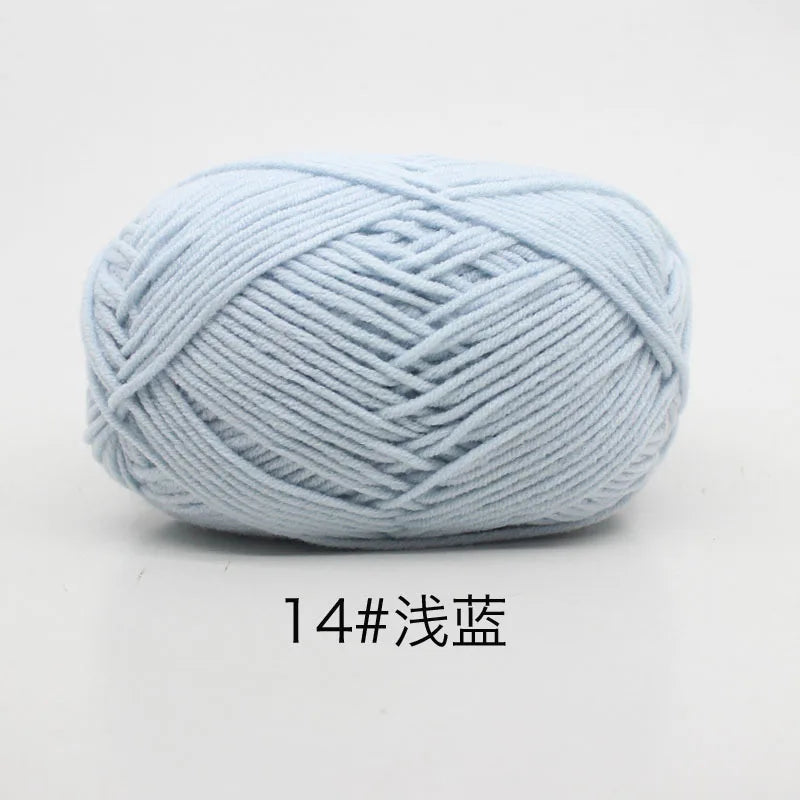 40-50g/Set 4ply Milk Cotton(80%) Knitting Yarn