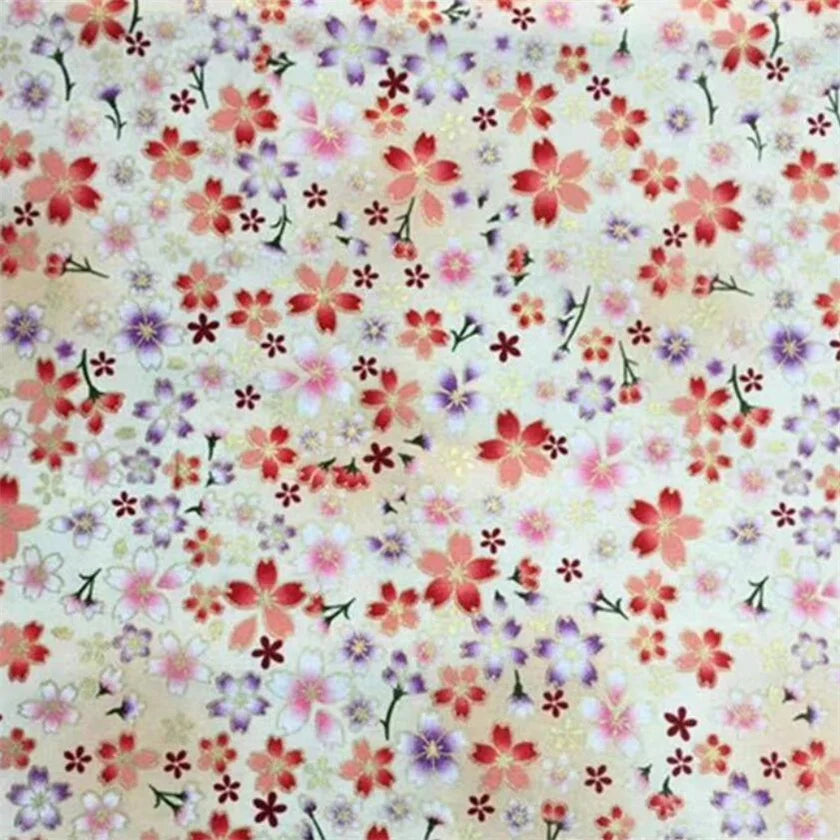 Japanese Style Kimono Bronzed Cotton Fabric