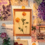 50 Sheets/book, plant and Flower Themed Material Paper