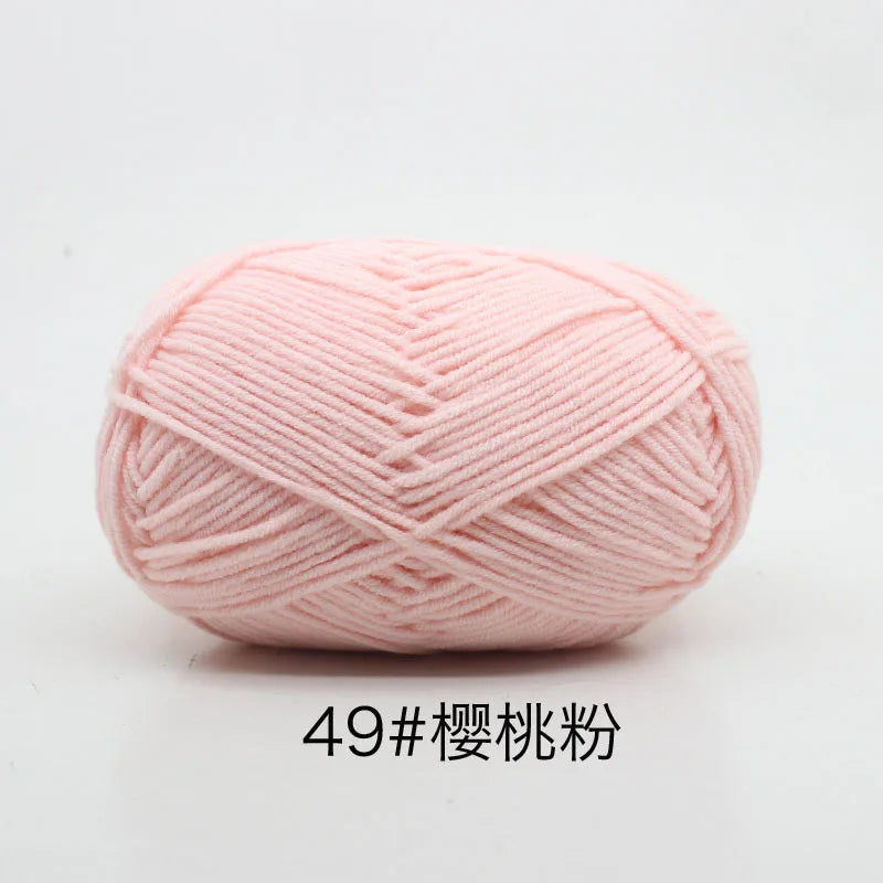 40-50g/Set 4ply Milk Cotton(80%) Knitting Yarn